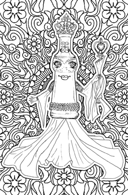 Coloring page Josephine Boteille with background