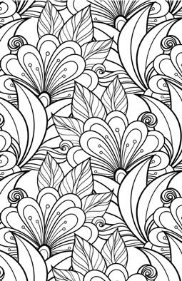 Coloring page flora Design