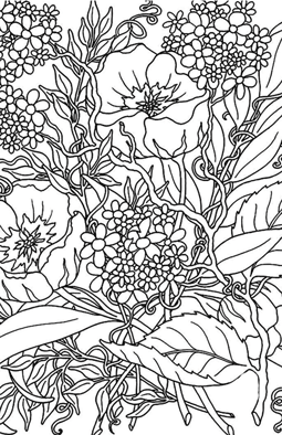 Coloring page Floral Design 1