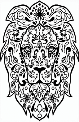 Coloring page lion Design 1