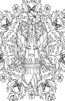 Coloring page christa bella with background