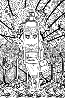 Coloring page Olivia Oleum with background