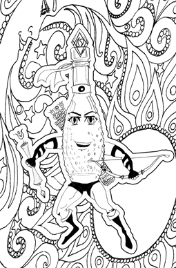 Coloring page alexander pip with background