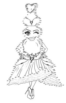 Coloring page anabelle pannier connect the dots