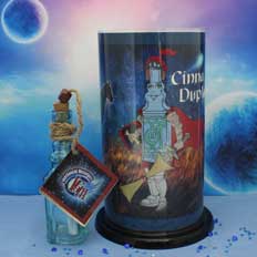 Intergalactic Messenger Cinna Duplare message in a bottle with lantern
